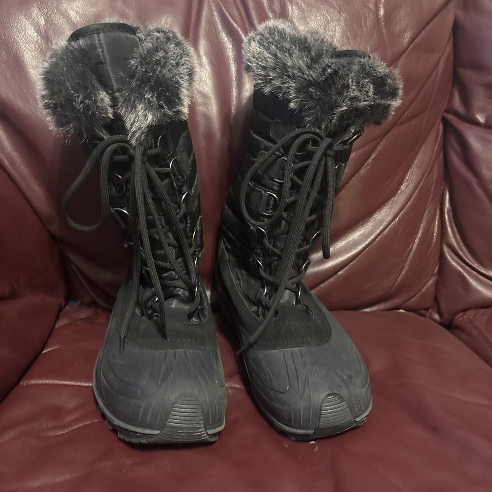 KAMIK Womens Scarlet3 Winter Boots Waterproof 3M Thinsulate Black Size Us 11